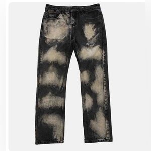 Young and Reckless Y & R Men’s Gray Haze Tie Dye Straight Leg Jeans Size…